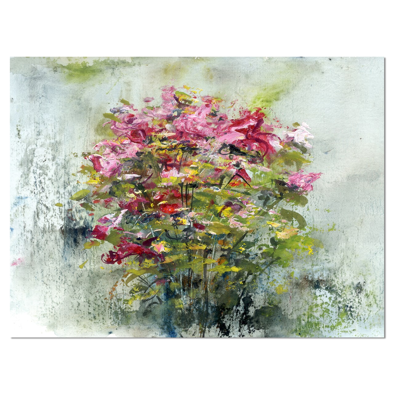 Designart - Bouquets Of Roses Painting Art - Floral Art Canvas Print